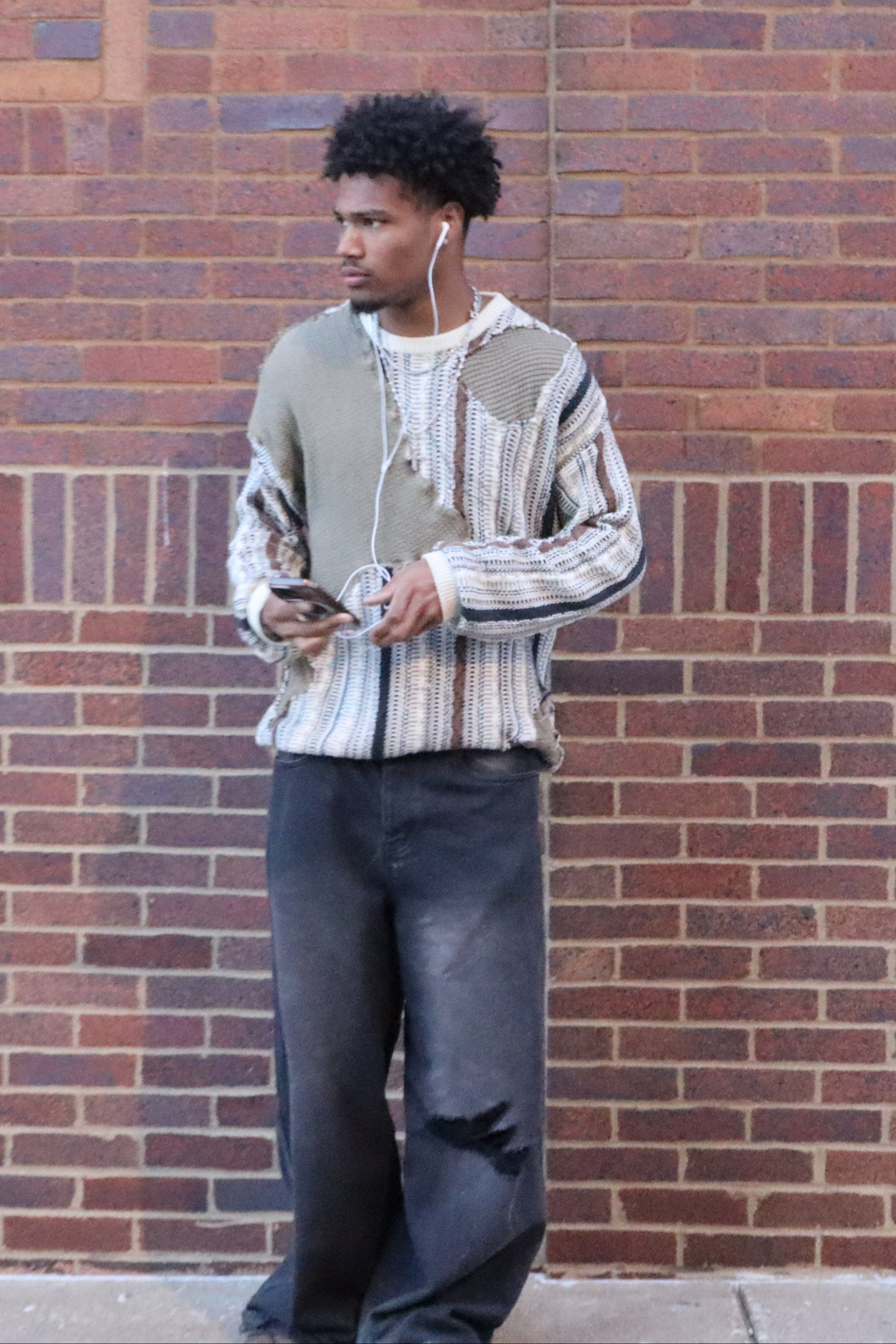 Earthtone Patchwork Sweater