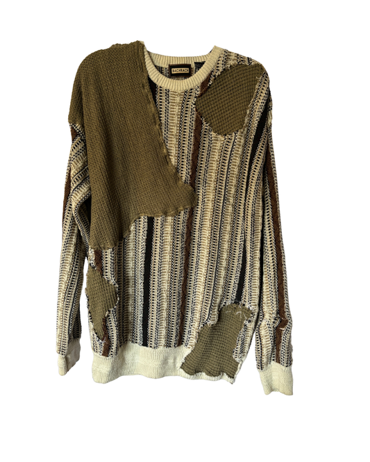 Earthtone Patchwork Sweater